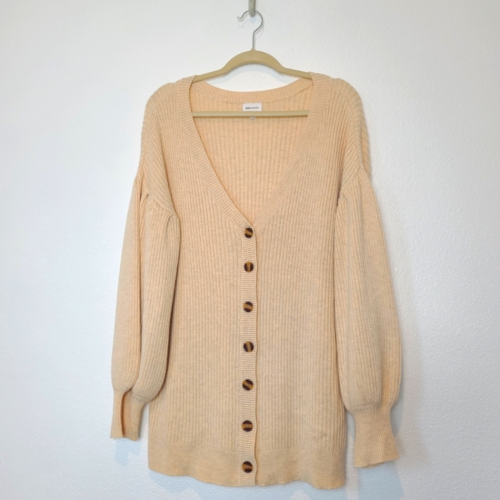 Revolve Song Of Style Vienna Button Front Ribbed Wool Knit Cardigan in I… - Picture 4 of 16
